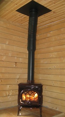 Печь-камин в деревянном доме
