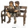 Скамейка дети с книгой 