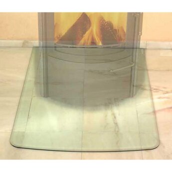 Предтопочный лист, сегментная арка, стекло (Hark) Камины  