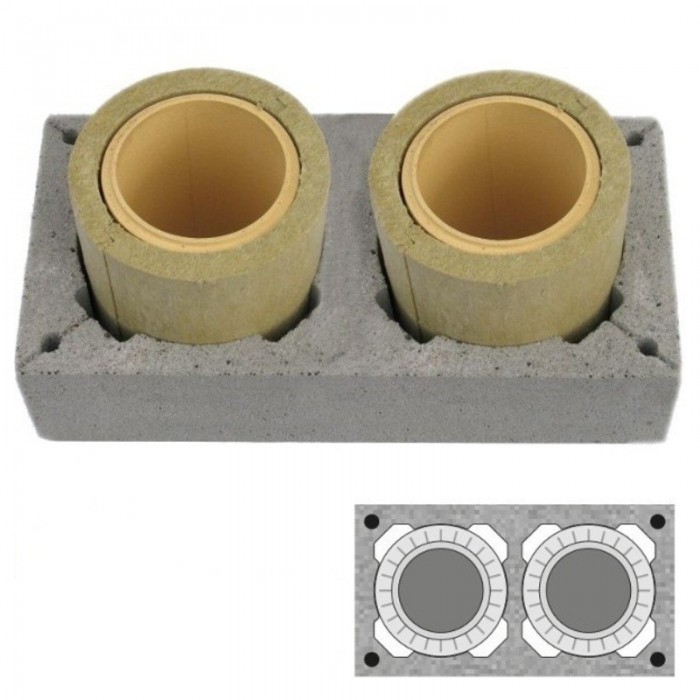 Керамический дымоход Schiedel Uni комбинированный D180/200 L4-12 м