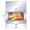 Топка H 1200 double face BG1 (Axis) Камины  - Топка H 1200 double face BG1 (Axis) Камины 