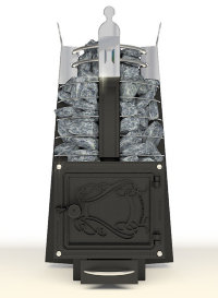 Печь для бани Добросталь СОФИЯ, модификация "стоун стронг" со стандартной топочной дверцей