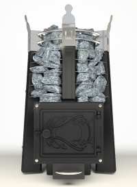 Печь для бани Добросталь ФРЕДЕРИКА, модификация "стоун стронг" со стандартной топочной дверцей