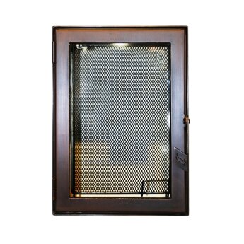 Дверца каминная 9062, со стеклом, медь (Aito) Камины  